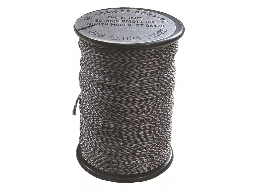 BCY 62 Braided Center Serving Black/White .025 60 yds.