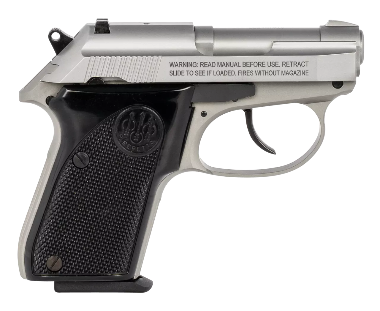 Beretta 3032 Tomcat Inox (CA Compliant) .32 ACP 2.4″ Barrel, Black Grips, 7 Rd Mag