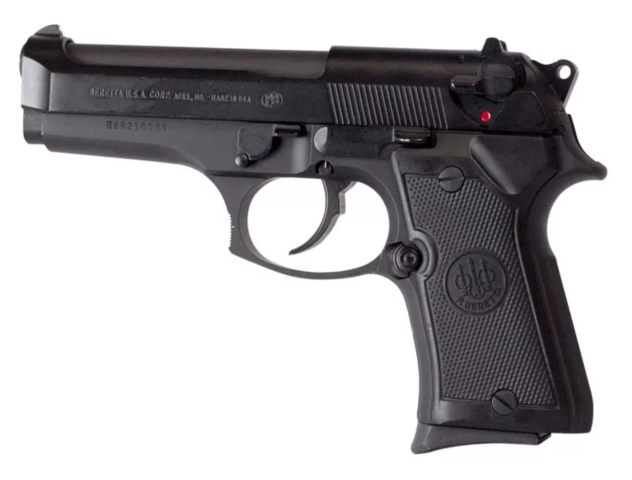 Beretta 92FS Compact 9mm 4.3″ Barrel 3 Dot Sights 10rd Mag
