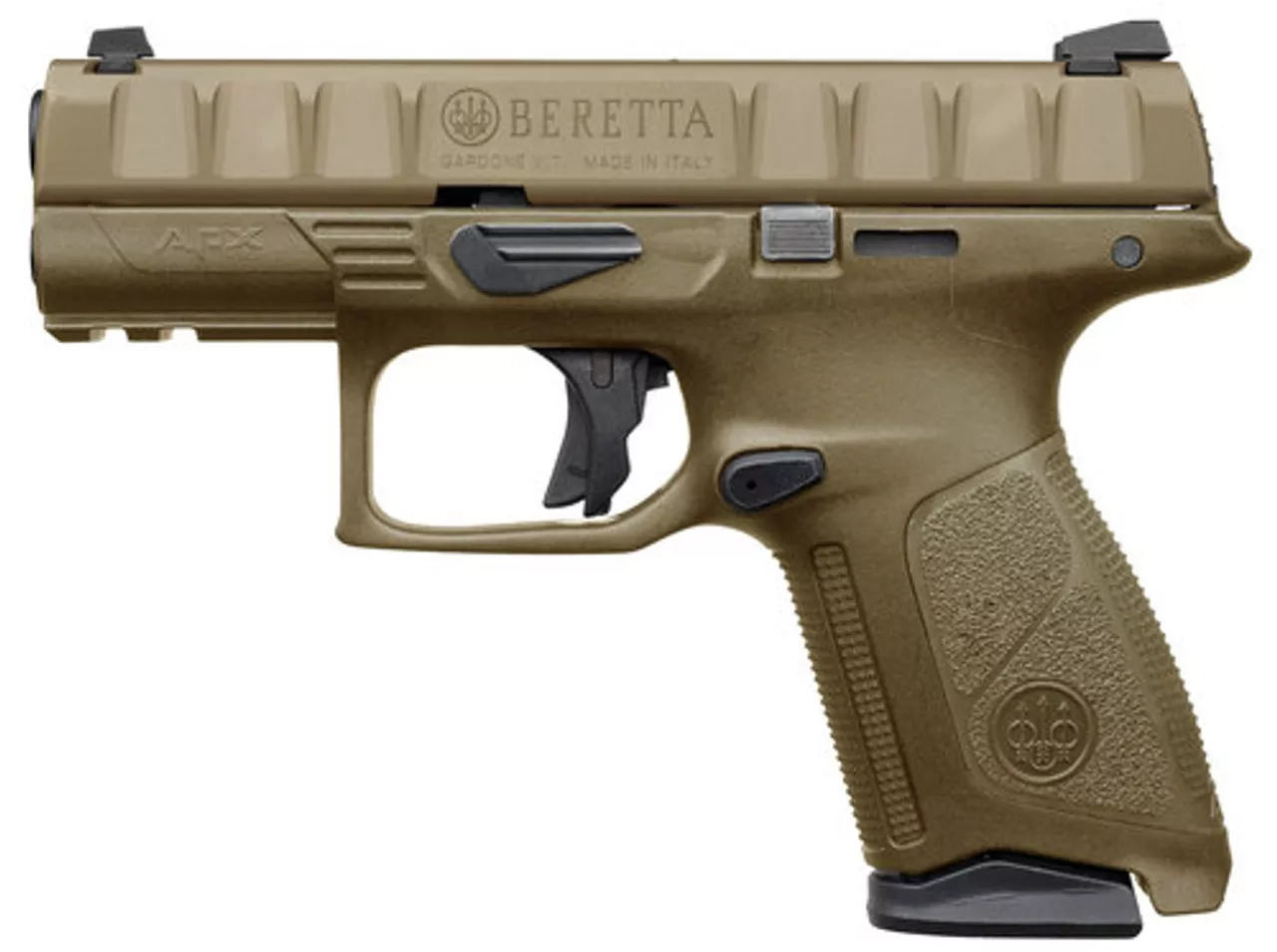 Beretta APX Centurion 9mm, 3.70″ Barrel, Flat Dark Earth, 3 Dot White Sight, 15rd