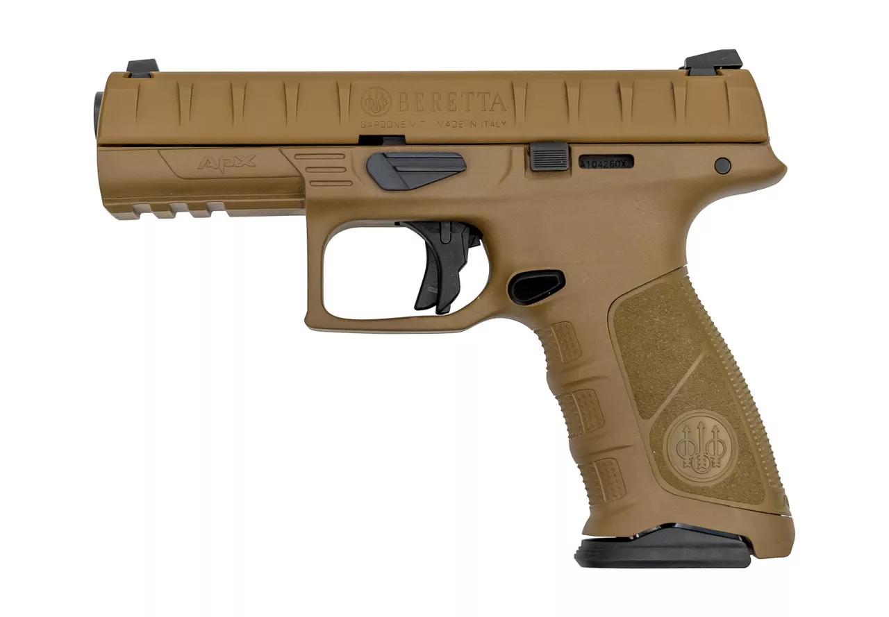 Beretta APX FS Used 9mm, 4.25″ Barrel, 3-Dot, FDE, 17rd