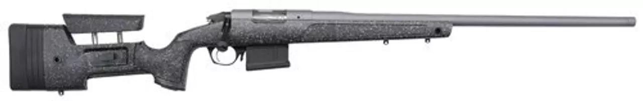 Bergara Premier HMR Pro 6.5 PRC, 26″ Barrel, Synthetic/Mini-Chassis Black, Gray Specs Stock, Stainless Cerakote, 7rd