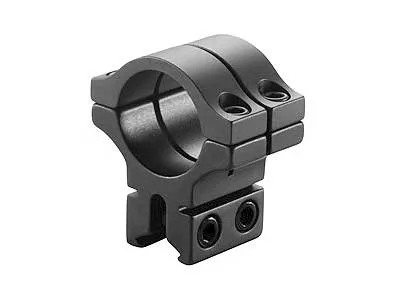 BKL Single 30mm Double Strap Ring, 3/8″ or 11mm Dovetail, 1″ Long, Black