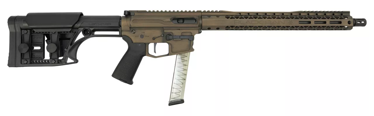 Black Rain Fallout CQB PCC 9mm, 16″ Barrel, LUTH Stock, Bronze Battleworn, 30rd
