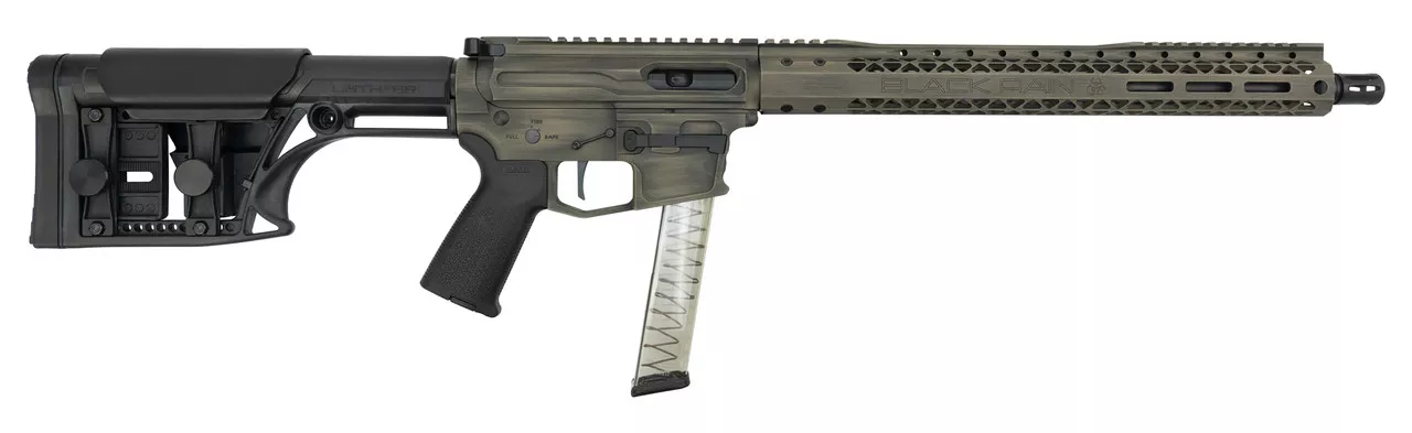Black Rain Fallout CQB PCC 9mm, 16″ Barrel, LUTH Stock, FDE Battleworn, 30rd