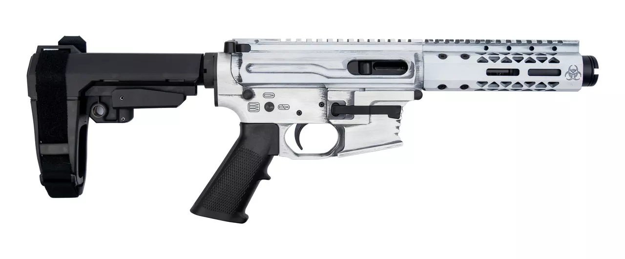 Black Rain Ordnance Fallout CQB 9mm, 4″ Barrel, SBA3, White Cerakote, 30rd