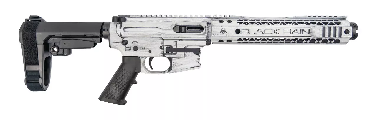 Black Rain Ordnance Fallout CQB 9mm, 9″ Barrel, SBA3, White, 30rd