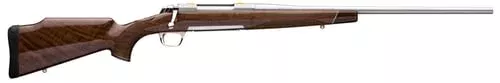 Browning 035235218 X-Bolt White Gold Medallion 308 Win 4+1 22″ Satin Stainless/ Free-Floating Barrel, Satin Stainless/ Stainless Steel Receiver, Gloss Black Walnut/ Monte Carlo Stock, Right Hand