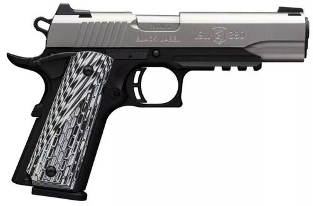 Browning 1911-380 Black Label Pro Compact, .380 ACP, 3.62″, 8rd, Black G10 Grips