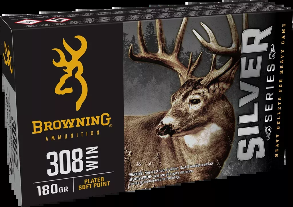 Browning Silver Series Ammunition 308 Winchester 180 Grain Plated Soft Point (20pk)