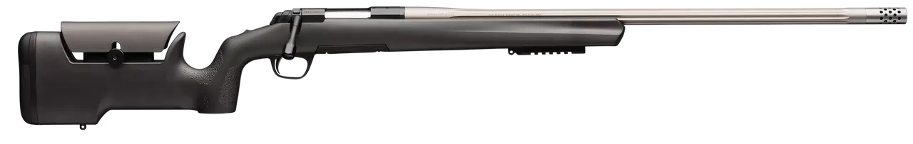 Browning X-Bolt Max Varmint/Target 204 Ruger, 26″ Barrel, Matte Black Satin Gray, Fixed Max Adjustable Comb Stock, Black, 5rd