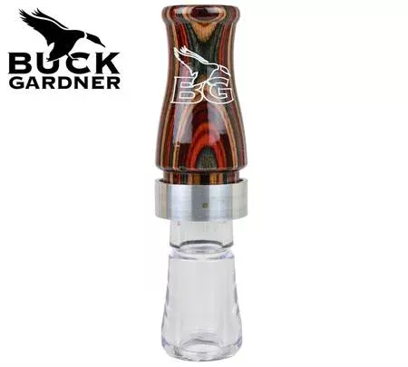 Buck Gardner Goose Call ‘Honker Hammer’ Single Reed Red Diamondwood / Clear – Polycarbonate
