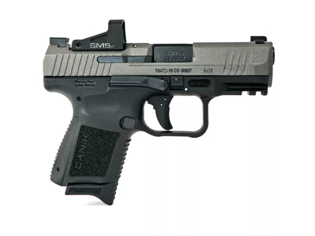 Canik TP9 Elite SC 9mm, 3.6″ Bbl, Two-Tone, 12 and 15 Round Mags Includes Shield SMS 2