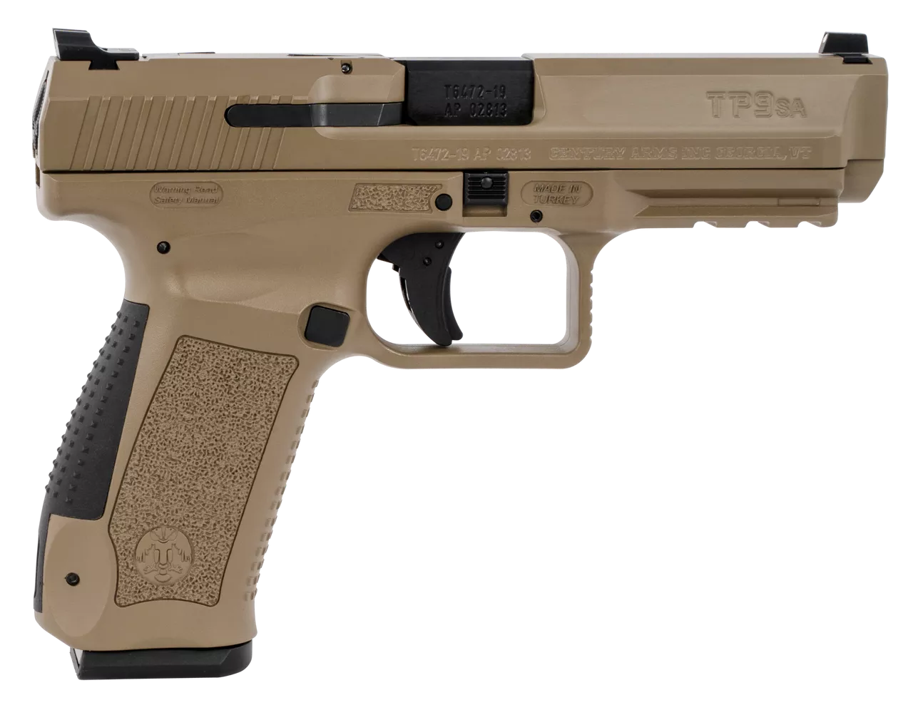 Canik TP9SA MOD 2 9mm, 4.46″ Match Barrel, Flat Dark Earth, 2x18rd Mags