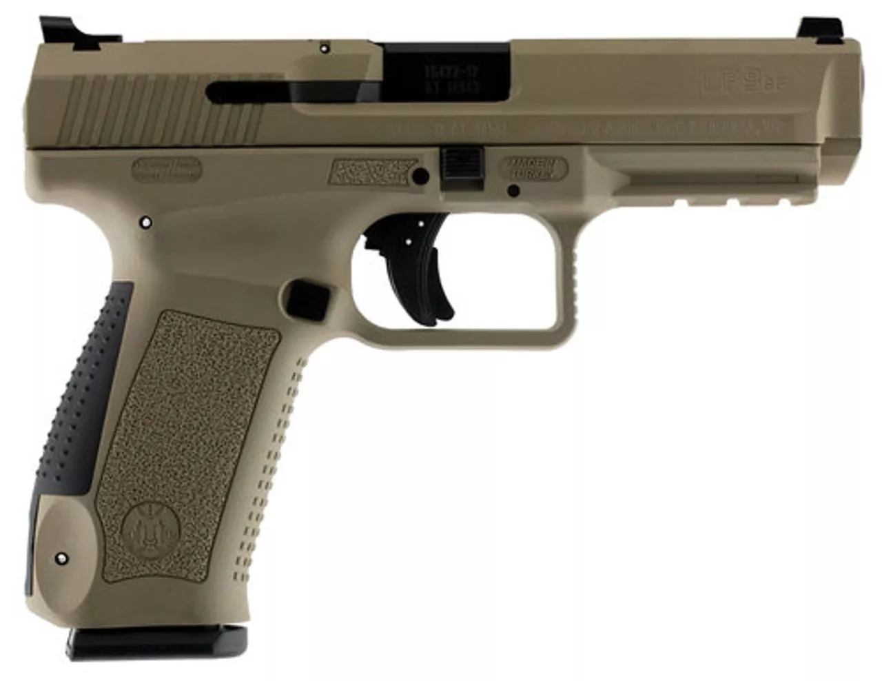 Canik TP9SF, 9mm, 4.46″ Barrel, 18rd, Desert Tan Cerakote
