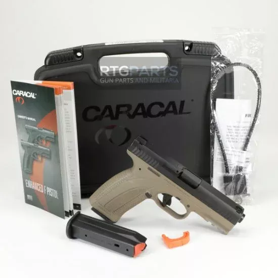 CARACAL ENHANCED F 9MM, 3-DOT NIGHT SIGHTS, TAN, 18RD