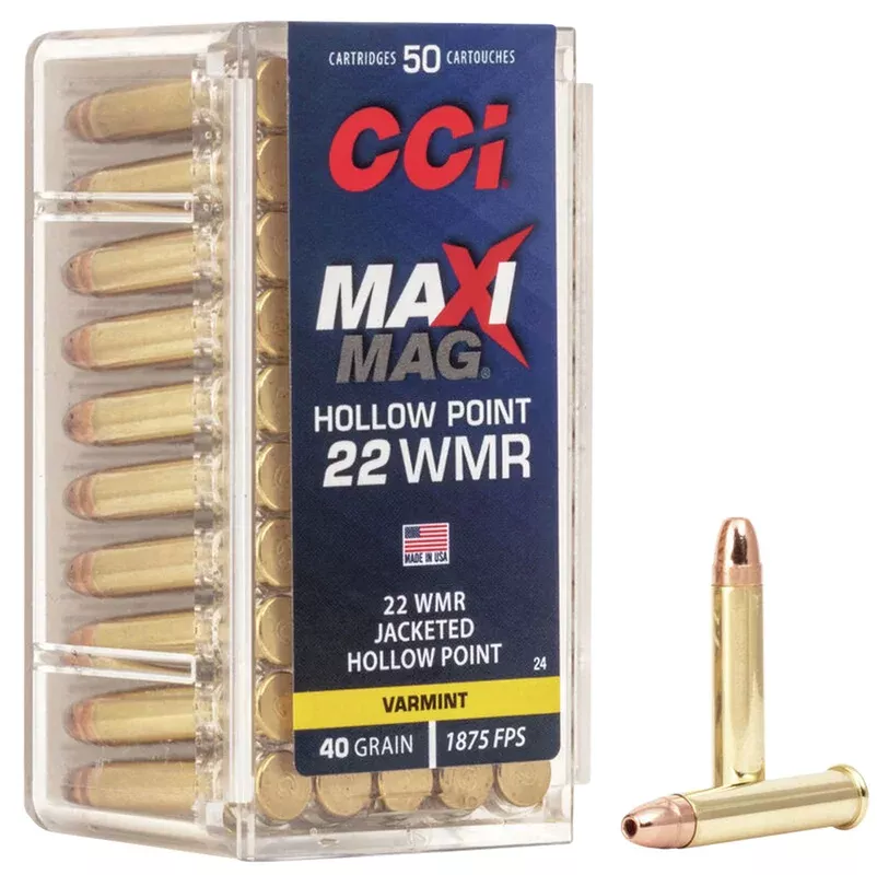 CCI Maxi Mag .22WMR 40GR JHP – 50RD