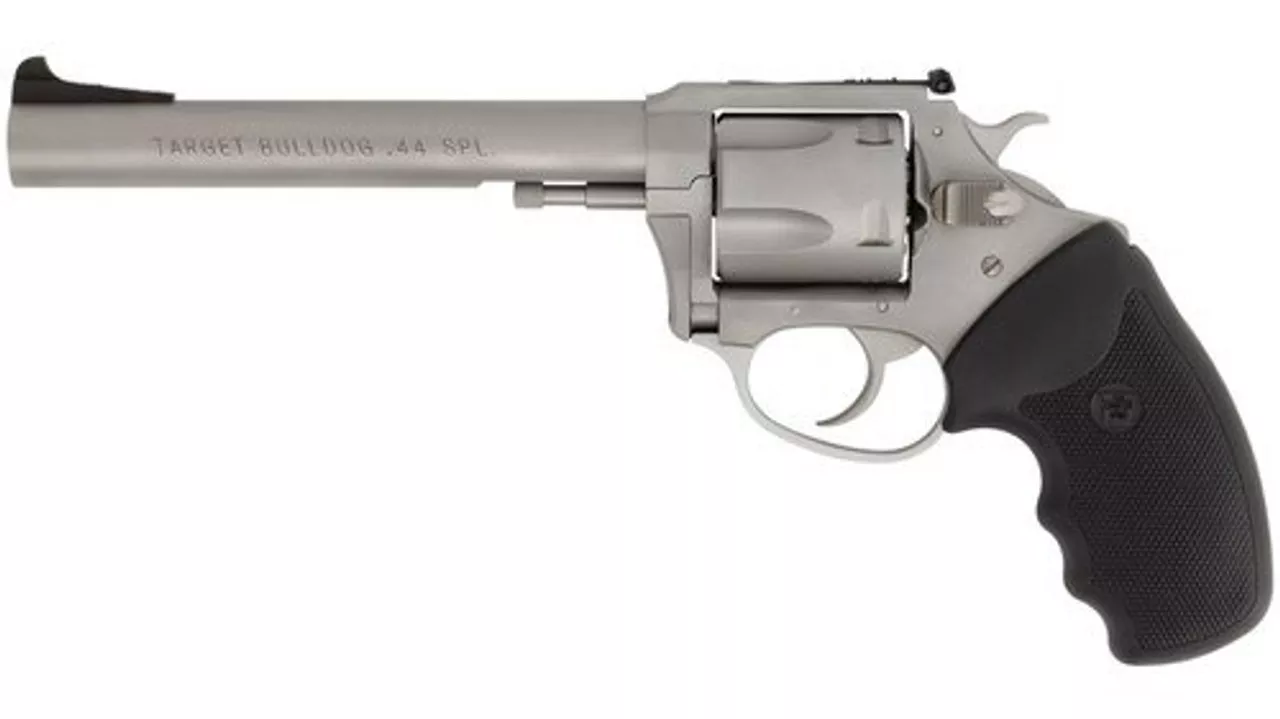Charter Arms Bulldog, .44 Special, 6″ Barrel, 5rd, Fixed Sights, Matte Stainless Steel