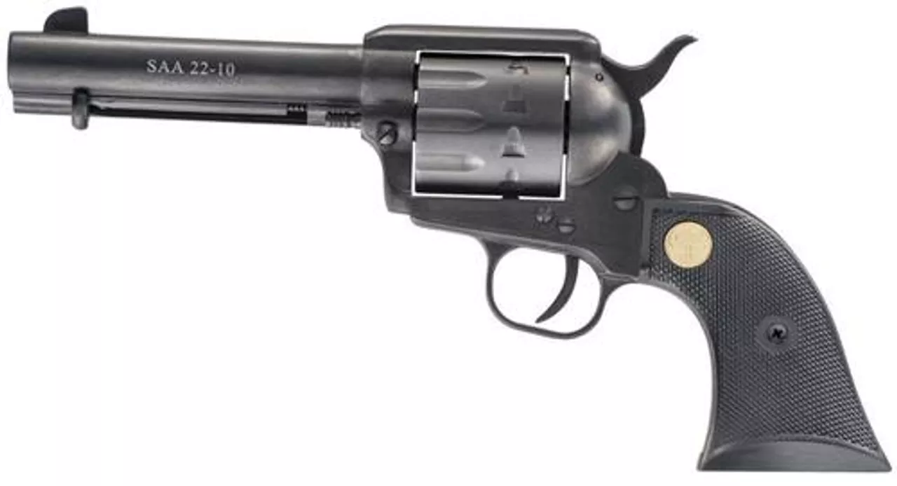 Chiappa Firearms 1873 SA Army 22 22LR/22Mag Combo 4.8″ 10rd Wood Grip Black