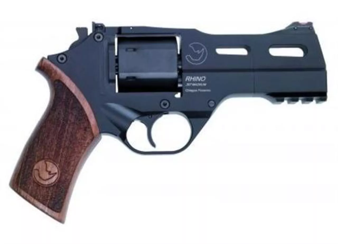Chiappa Rhino 40DS 9mm, 4″, 6rd, Black, Adj. Sights