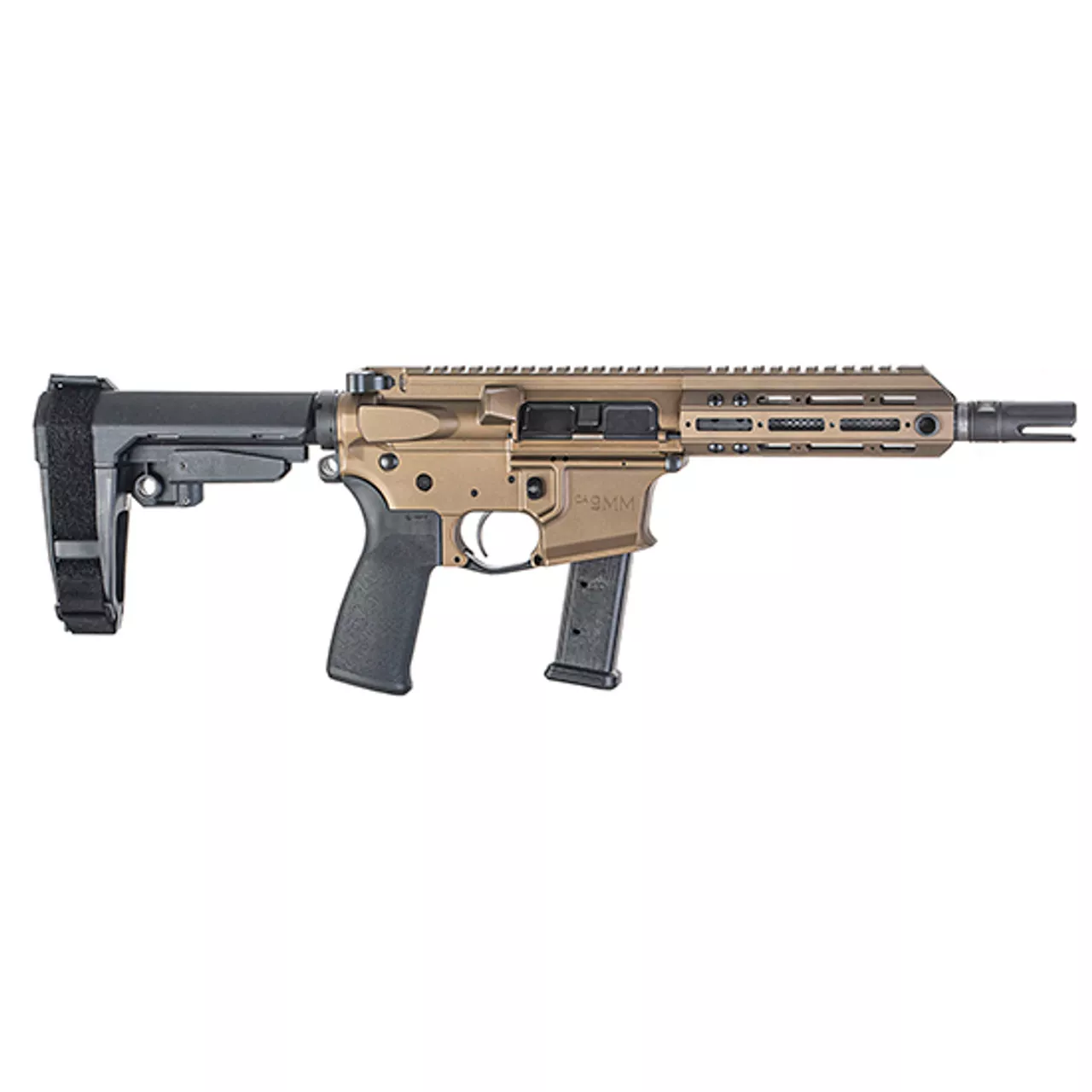Christensen Arms CA 9mm Pistol AR-15 Bronze 7.5″ Barrel M-Lok
