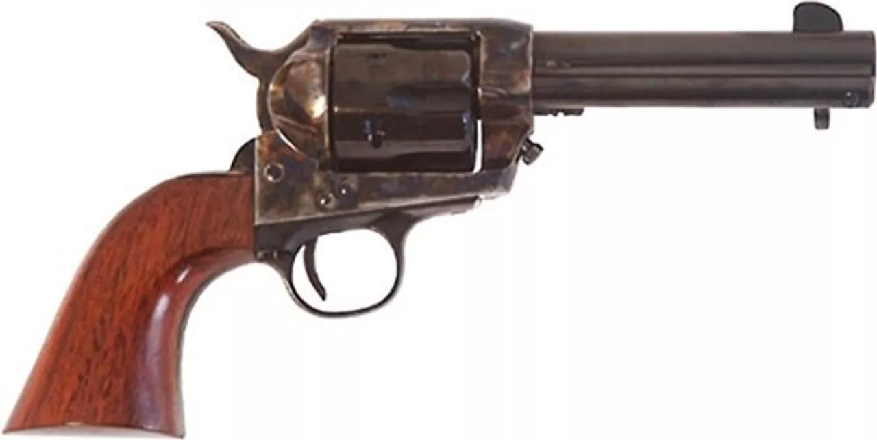 Cimarron Frontier 45 Colt, 4 3/4″ Barrel, Color Casehardned, Walnut, Blued, 6rd