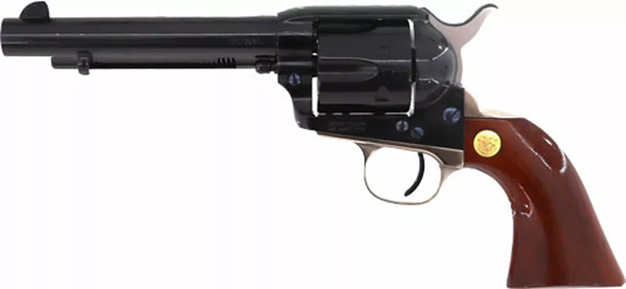 Cimarron Pistoleer 357/38 5.5″ Barrel Blued Finish Walnut Grip