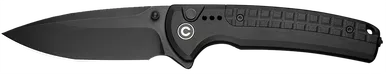Civivi Sentinel Strike II Pocket Knife 3.70" Plain Black Stonewashed Nitro-V Steel Blade FRN Handle Black