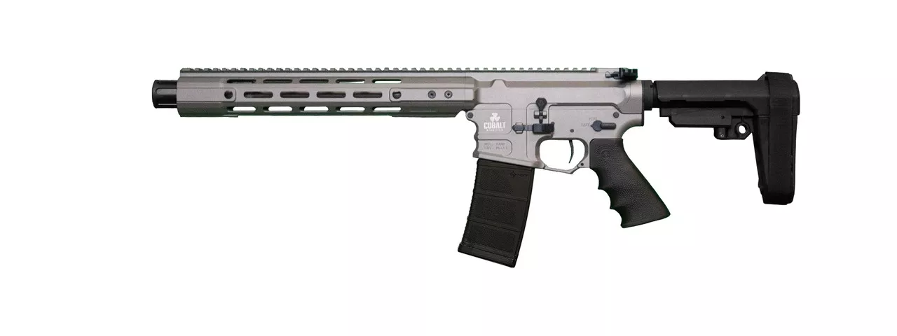 Cobalt Kinetics BAMF Pro .223 Wylde, 12.5″ Barrel, Linear Comp, Stainless Cerakote, 30rd