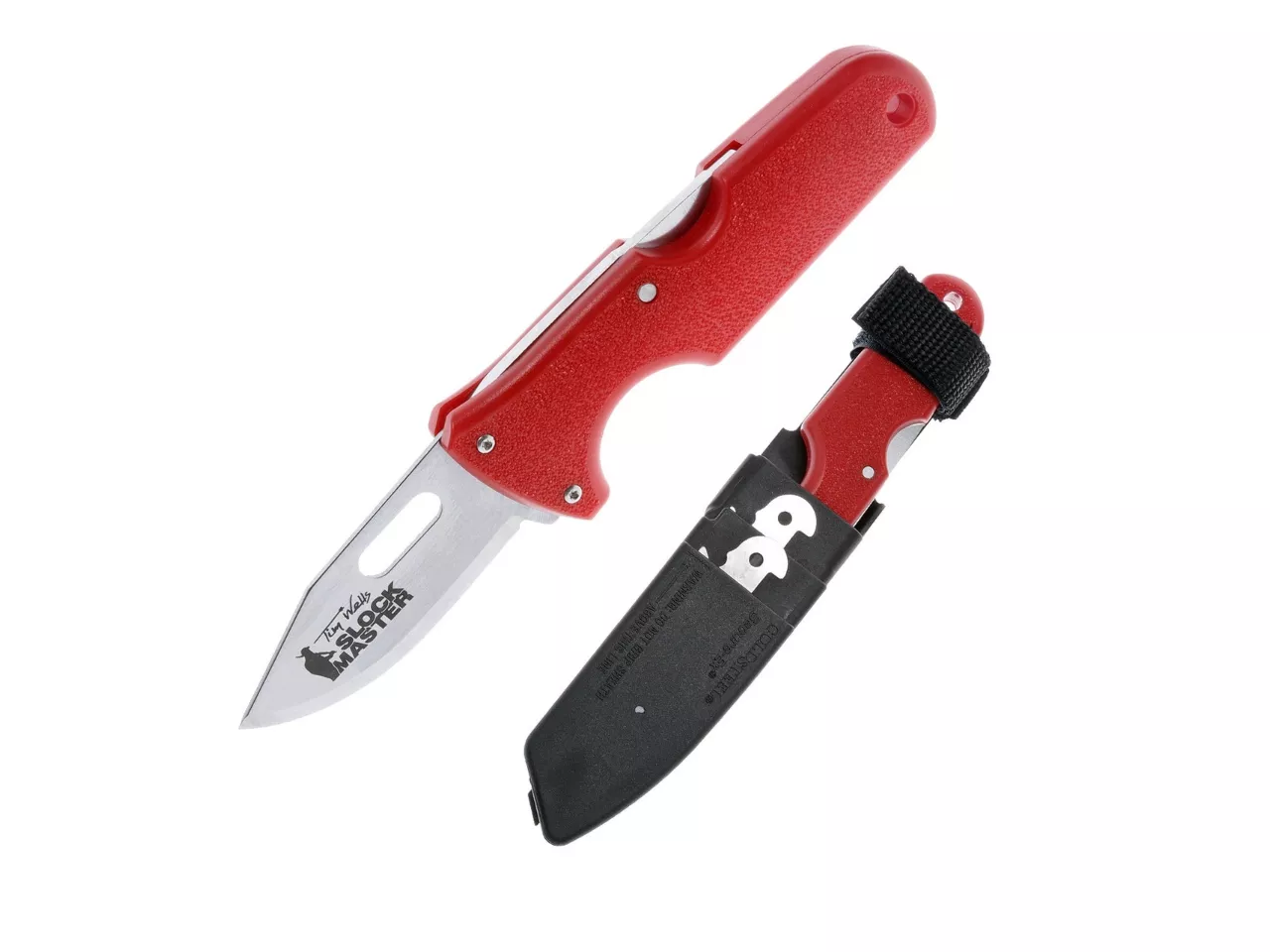 Cold Steel Click N Cut – Slock Master Skinner Fixed Blade, Red, Ambidextrous