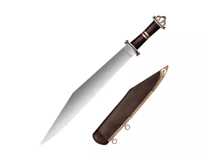 Cold Steel Damascus Long Sax, Ambidextrous, Fixed Blade