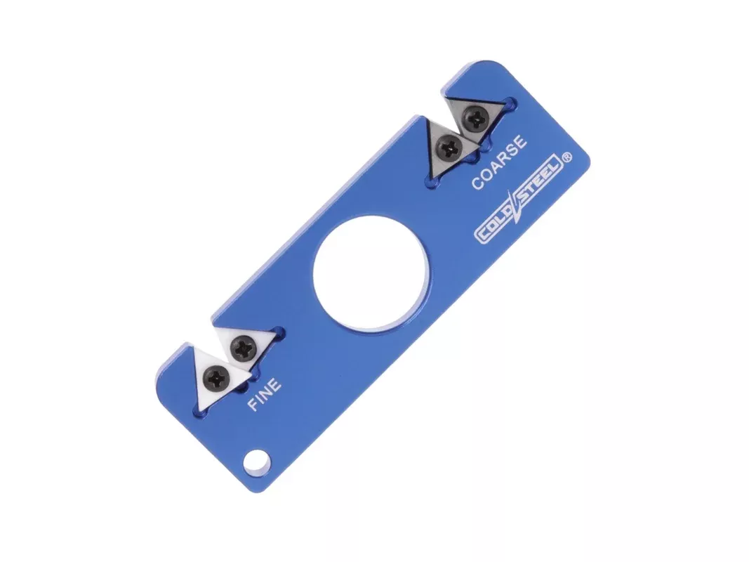 Cold Steel Dual Edge Pocket Knife Sharpener, Blue
