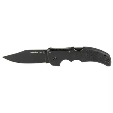 Cold Steel Recon M1 Pocket Knife 4-Inch Clip Point MagnaCut Black Blade G10 Handle