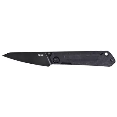 Columbia River Knife & Tool Straight Pocket Knife 2.60" Plain Edge D2 Steel Blade G10 Handle Black
