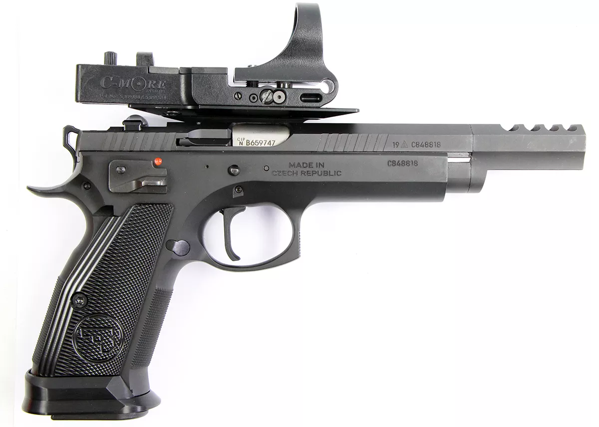 CZ 75 TS Czechmate Open Division Competition 9mm Pistol with C-More Red Dot, Compensator, Mounts, & 2 Barrels