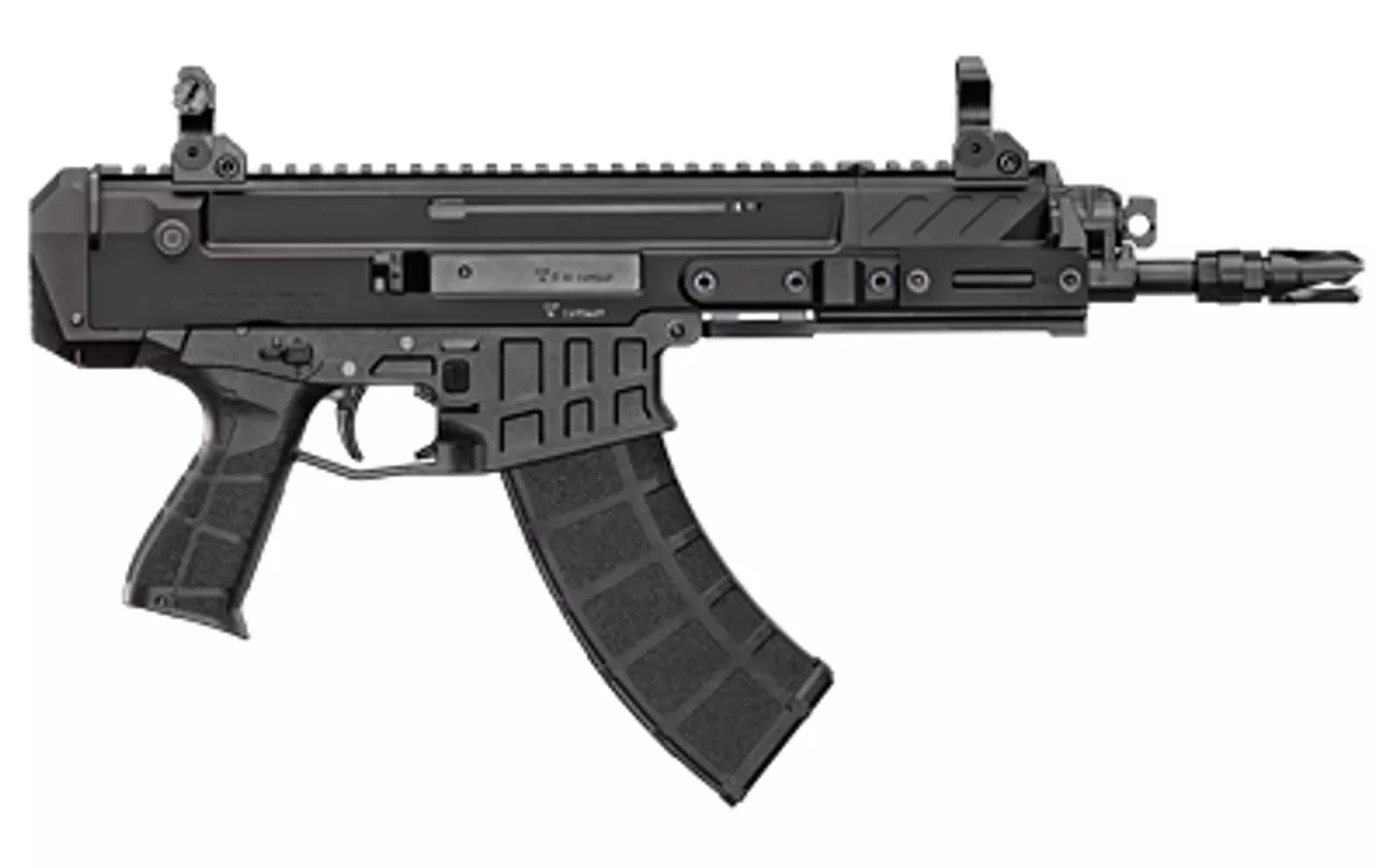 CZ Bren 2 MS Pistol 7.62x39mm, 9.05″ Barrel, Folding Sights, Black, 30rd