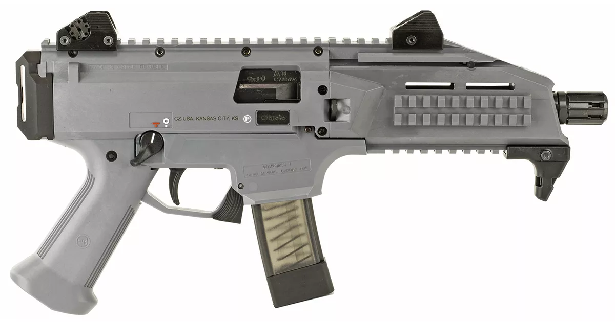 CZ Scorpion EVO3 S1 9mm Tactical Pistol Battleship Grey