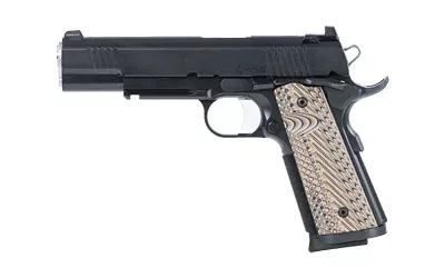 Dan Wesson 01814 Specialist 10mm Auto 8+1 5″ Stainless Steel Barrel, Black Duty Serrated Steel Slide, Frame w/Beavertail & Picatinny Rail, Black/Brown G10 Grip, Ambidextrous