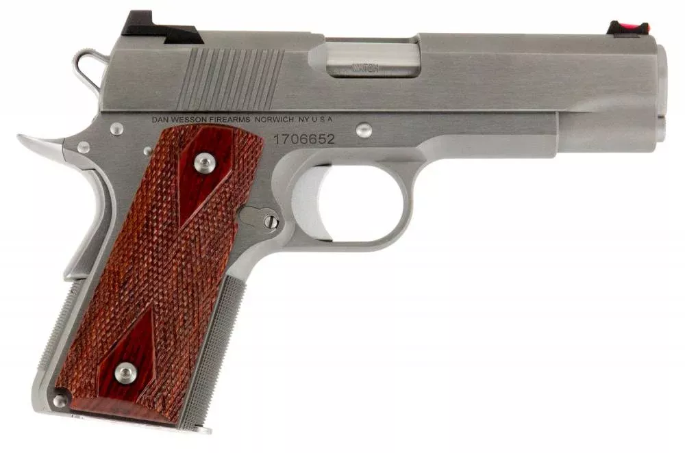 Dan Wesson 01867 Pointman Carry PM-C 9mm Luger Single 4.25″ 8+1 Wood Grip Stainless Steel Slide