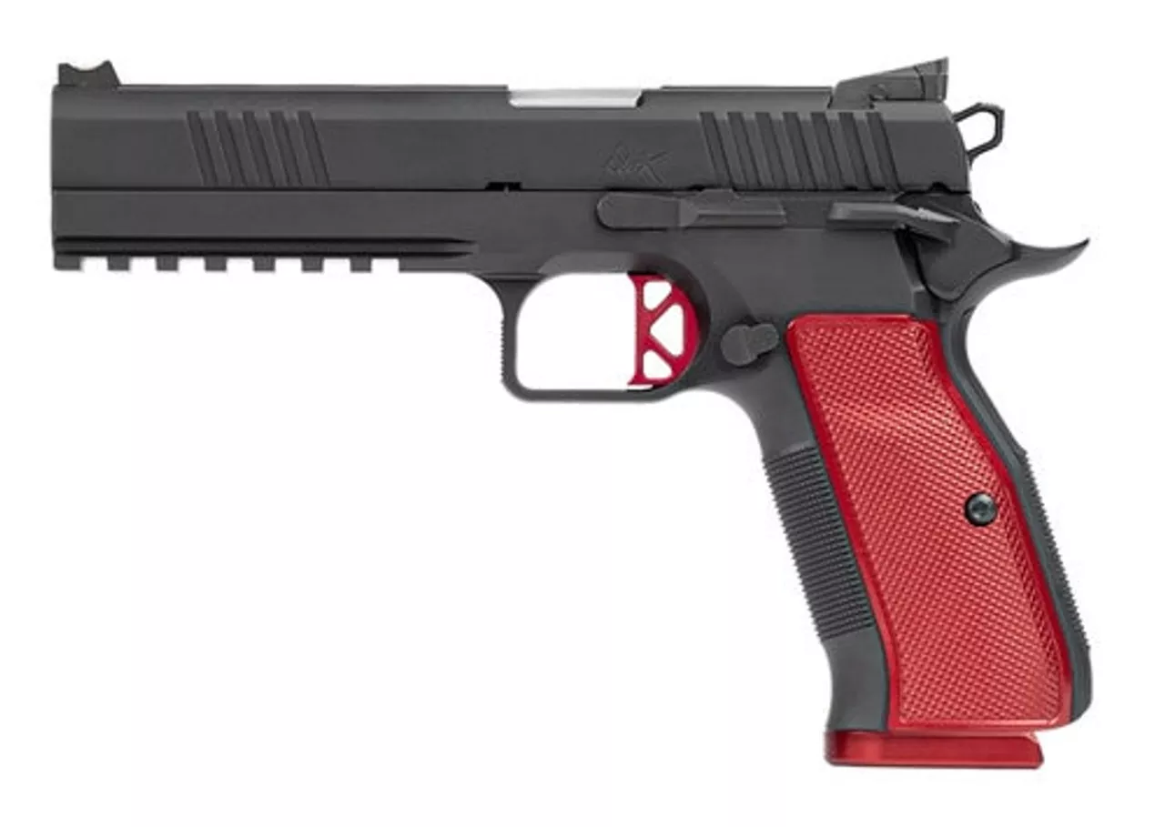 Dan Wesson DWX, SAO, Full Size, 9mm, 5″ Barrel, Steel Frame, Black, Aluminum Grips, 19Rd, Ambidextrous Safety, Fiber Front & Adjustable Rear Sights