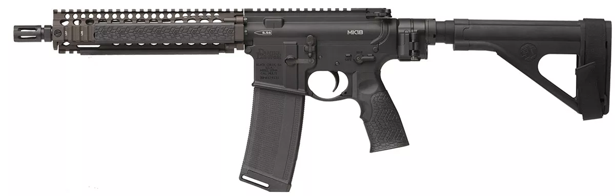 Daniel Defense MK18 AR-15 5.56 NATO Pistol with Law Tactical Arm Brace