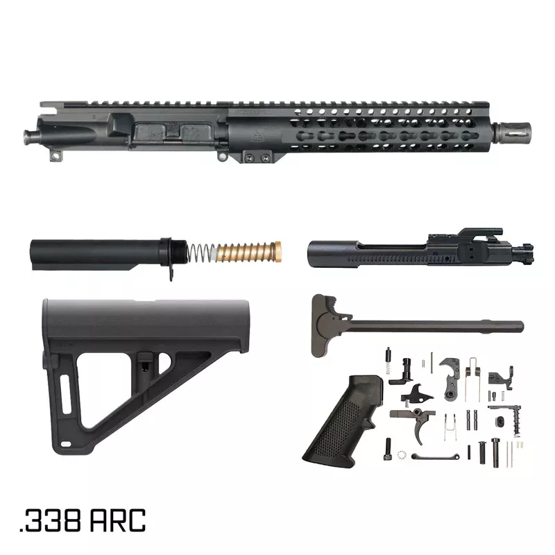 Davidson Defense Warden Patrol w/Magpul BTR Brace 10.5-inch Pistol-Gas 1:8 .338 ARC AR-15 Freefloat Keymod Handguard Pistol Full Build Kit