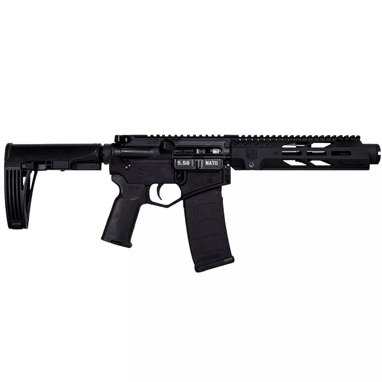 Diamondback DB15 223/5.56mm, 7″ Barrel, Black Magpul MOE-K2+ Grip, Tailhook Mod2 Brace, 30rd