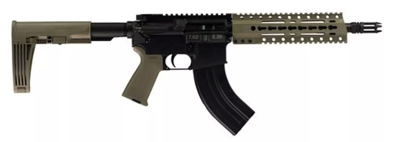 Diamondback DB15, 7.62x39mm, 10″ Barrel, 28rd, Magpul MOE Grips, Flat Dark Earth