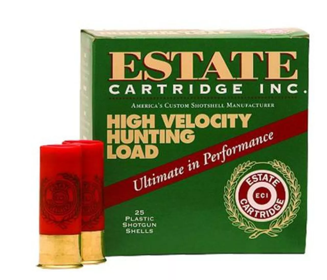 Estate High Velocity Hunting 20 Ga, 2.75″, 1oz, 5 Shot, 25rd/Box