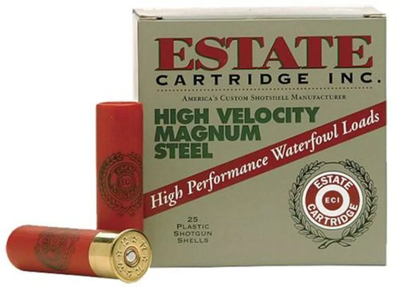 Estate High Velocity Magnum Steel 12 Ga, 4 Steel, 250rd/Case