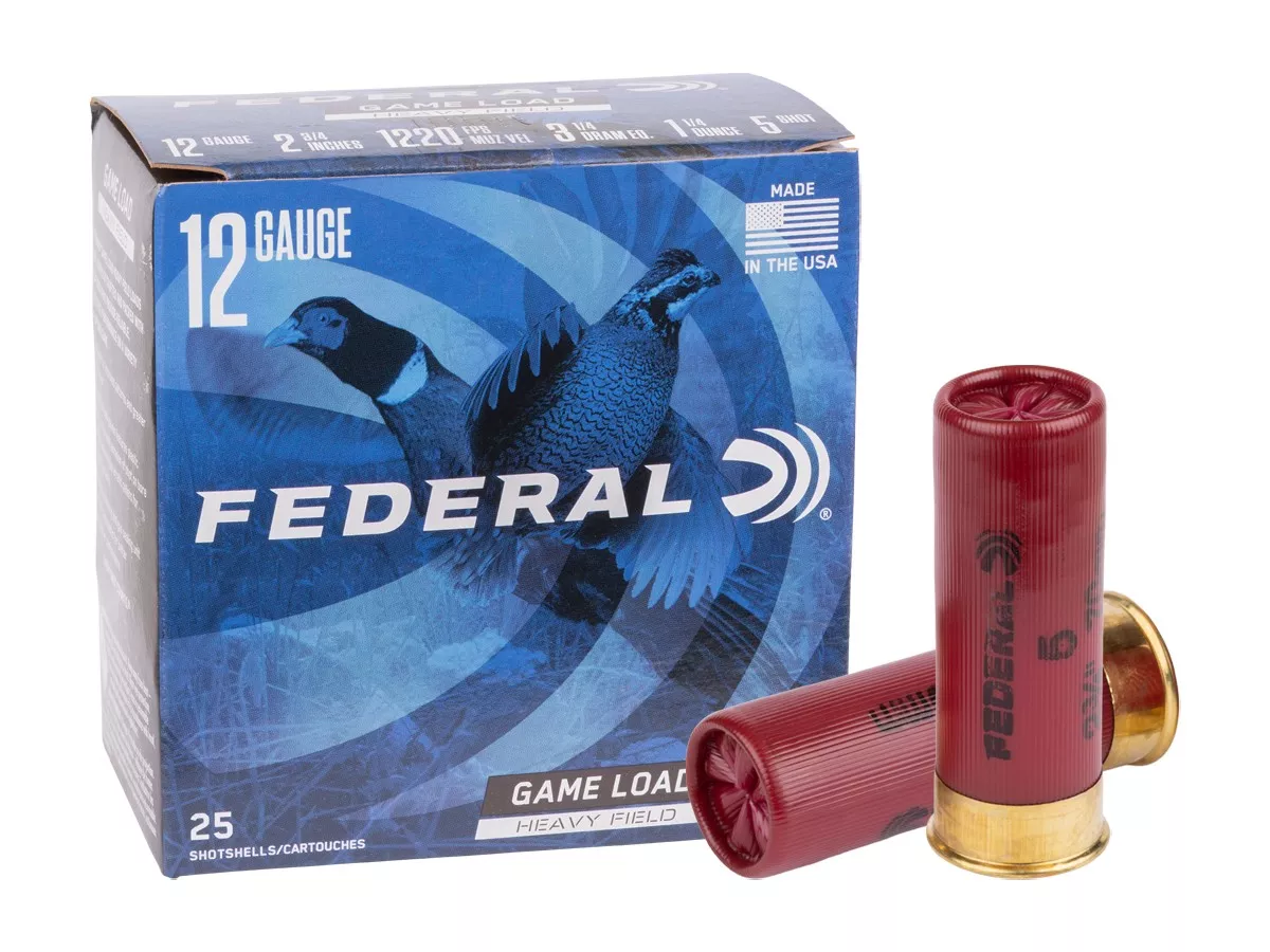 Federal 12GA Game Load Upland Heavy Field 1 1/4oz, 5 Shot, 25ct