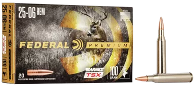 Federal Barnes TSX 25-06 Remington Ammo 100 Grain Hollow Point Box of 20