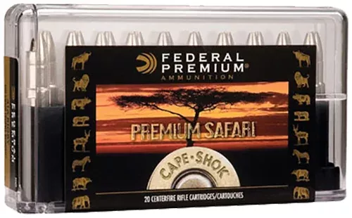Federal P458SA Premium Safari Cape-Shok 458 Win Mag 500 gr Swift A-Frame (SWFR) 20 Per Box/ 10 Cs