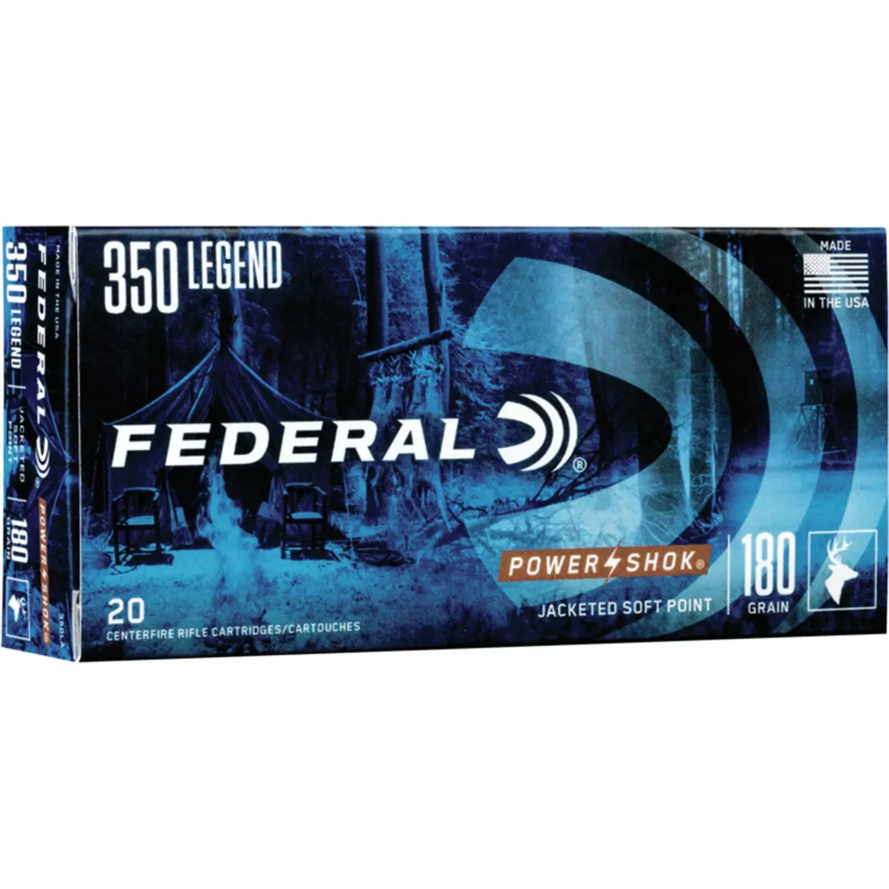 Federal Power-Shok Ammunition 350 Legend 180 Grain Soft Point 20 Rounds